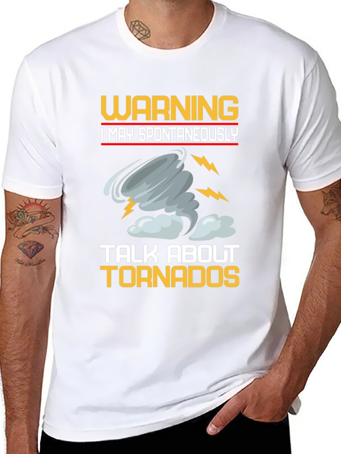 Warning Tornadoes Graphic Tee - Black