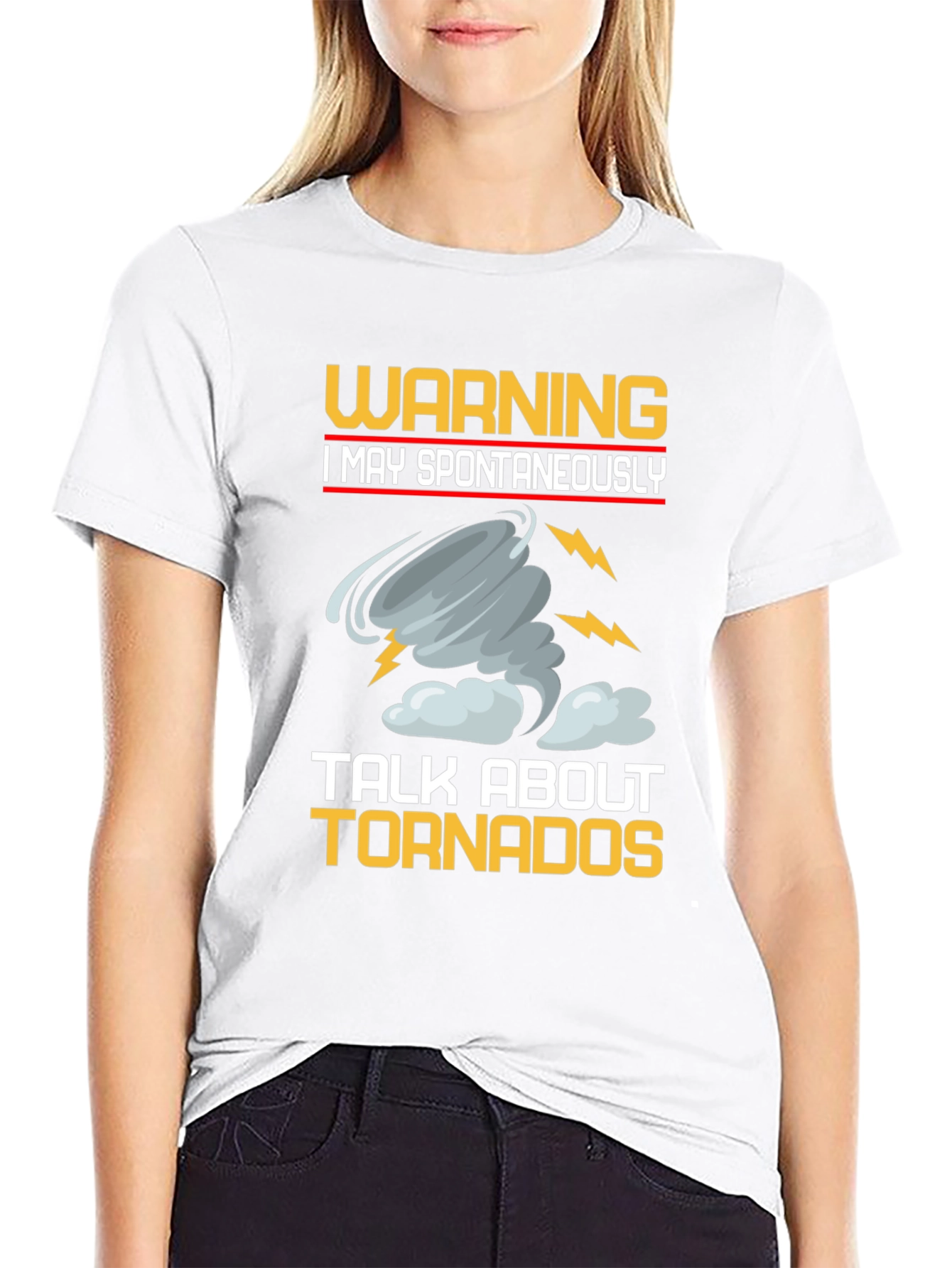 Warning Tornadoes Graphic Tee - Black