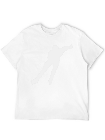 Ice Skater Silhouette Graphic T-Shirt - Black