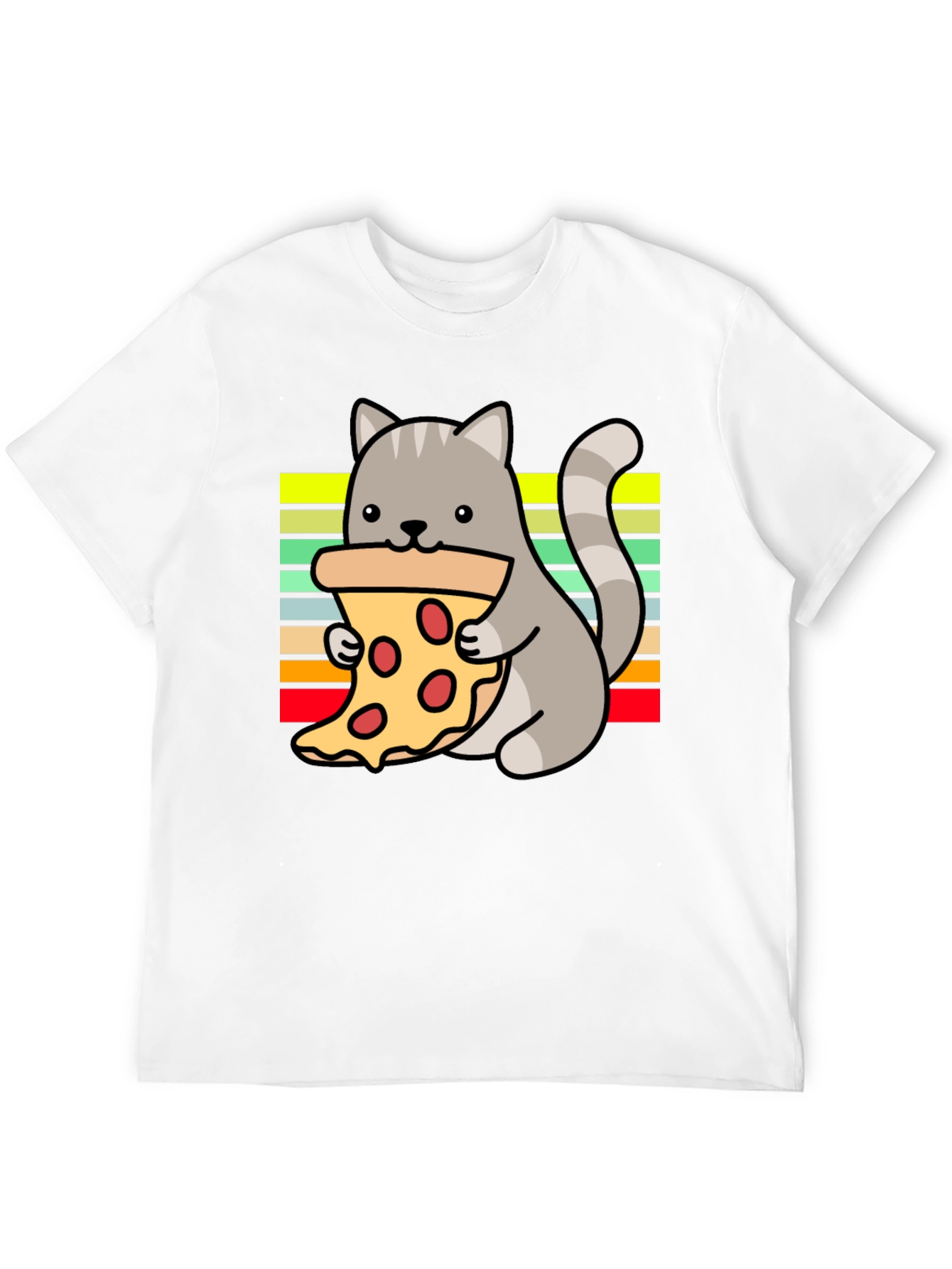 Cat Pizza Lover T-Shirt - Fun Graphic Tee