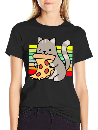 Cat Pizza Lover T-Shirt - Fun Graphic Tee
