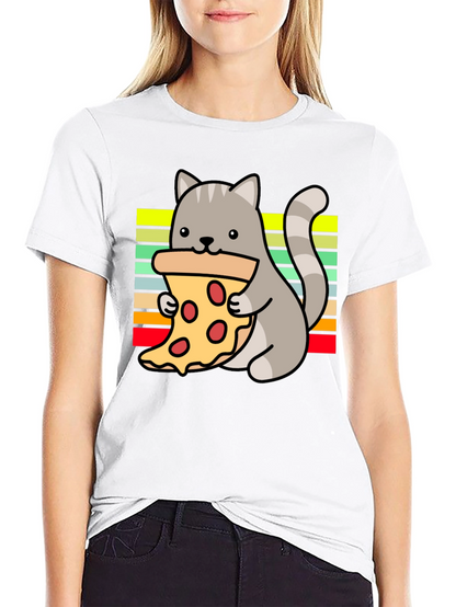 Cat Pizza Lover T-Shirt - Fun Graphic Tee