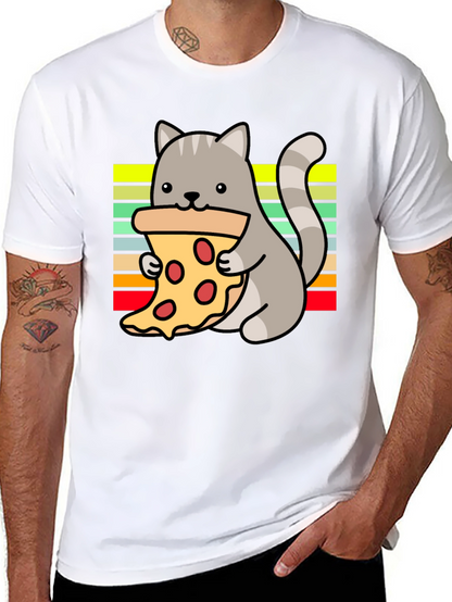 Cat Pizza Lover T-Shirt - Fun Graphic Tee