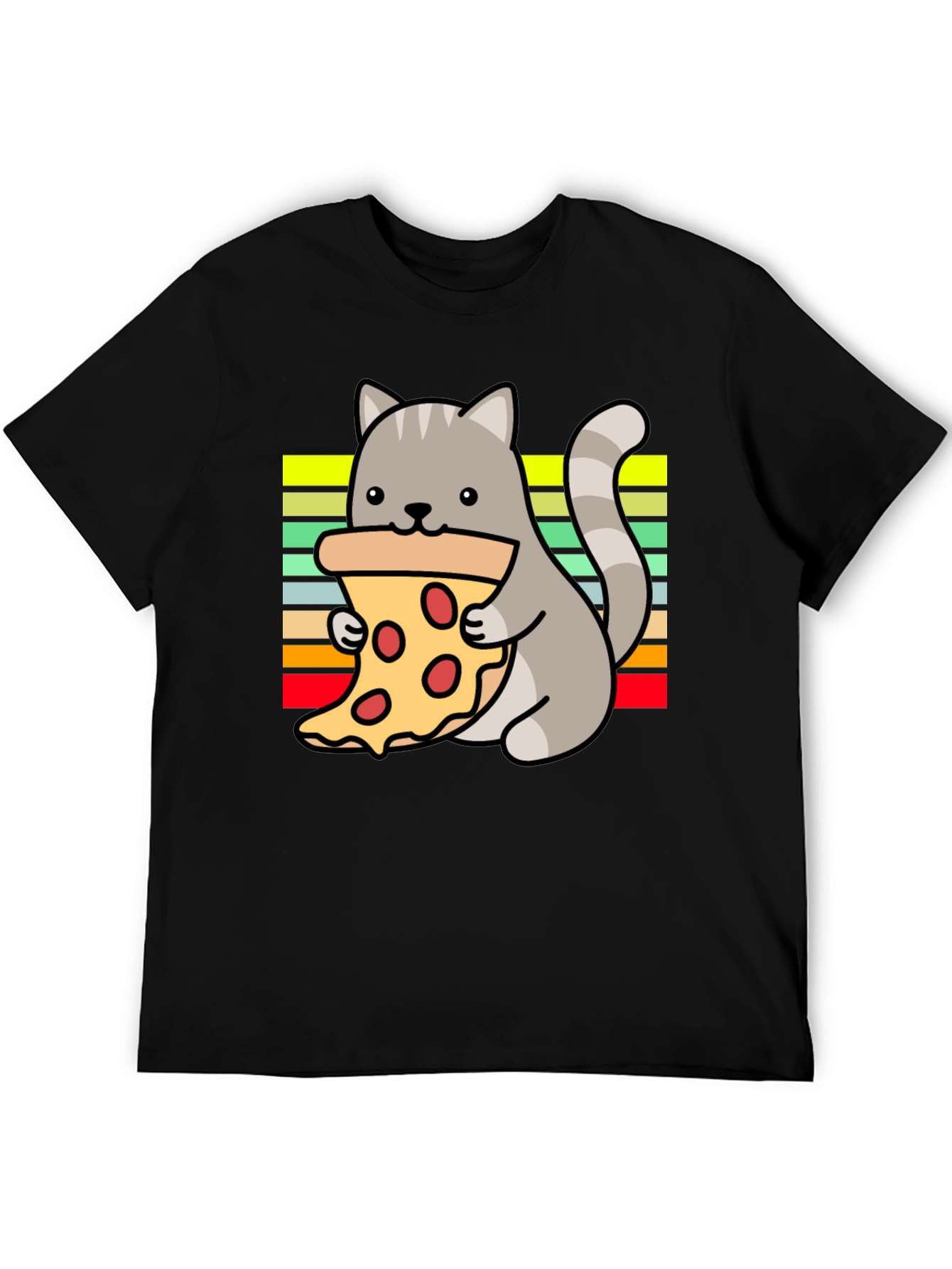 Cat Pizza Lover T-Shirt - Fun Graphic Tee