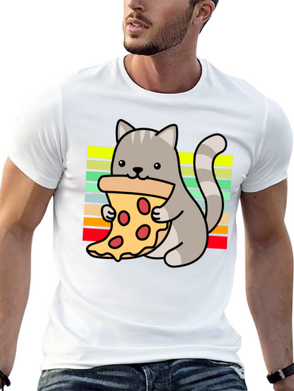 Cat Pizza Lover T-Shirt - Fun Graphic Tee