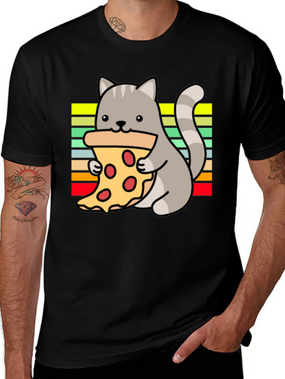 Cat Pizza Lover T-Shirt - Fun Graphic Tee