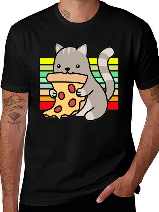 Cat Pizza Lover T-Shirt - Fun Graphic Tee