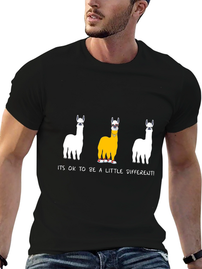 Unique Llama T-Shirt: Its OK to Be Different