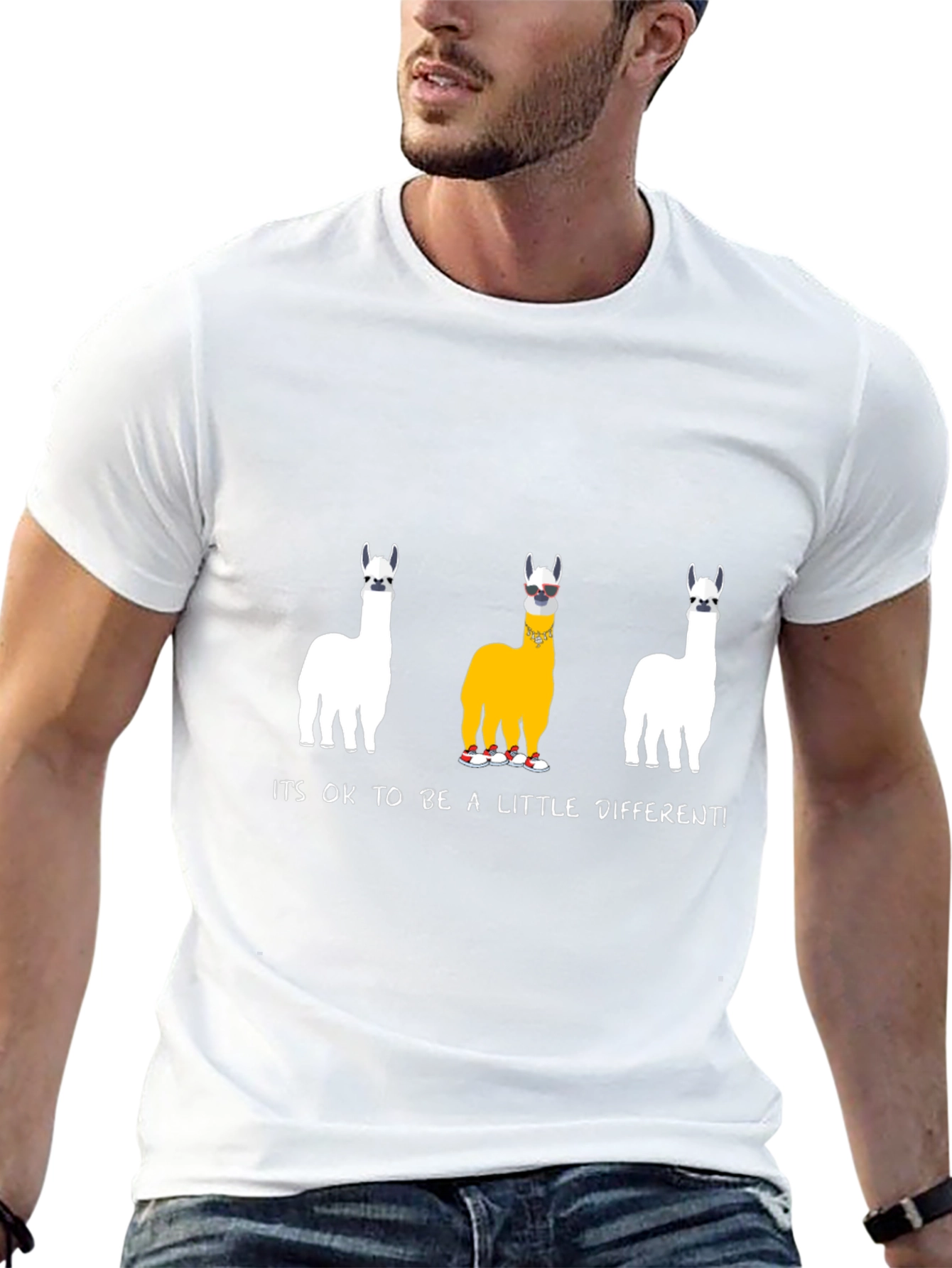 Unique Llama T-Shirt: Its OK to Be Different