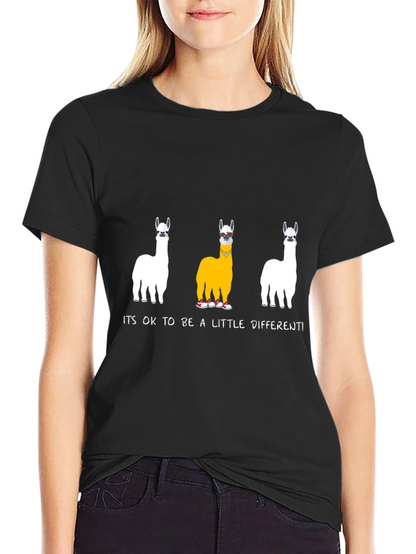 Unique Llama T-Shirt: Its OK to Be Different