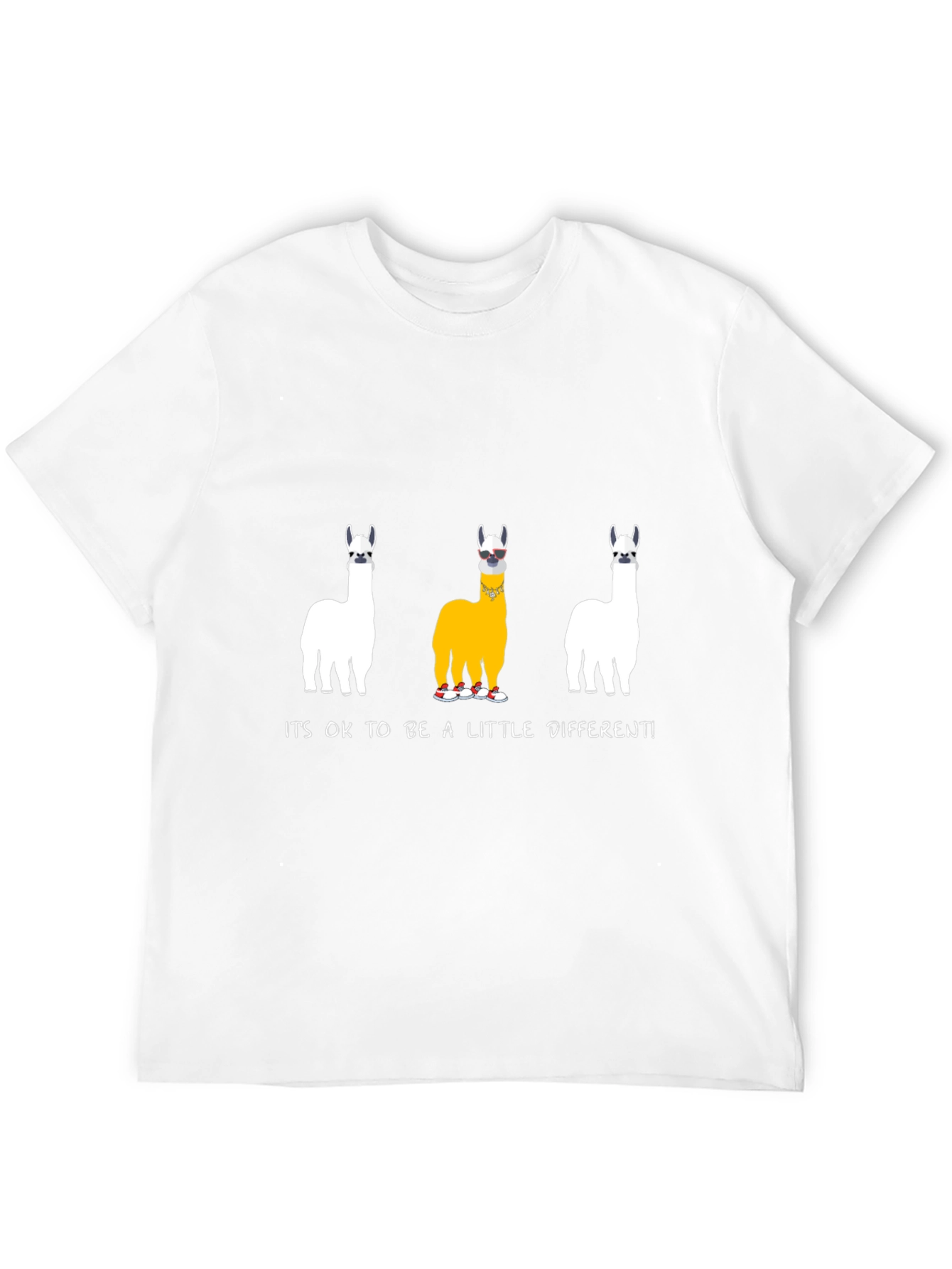 Unique Llama T-Shirt: Its OK to Be Different