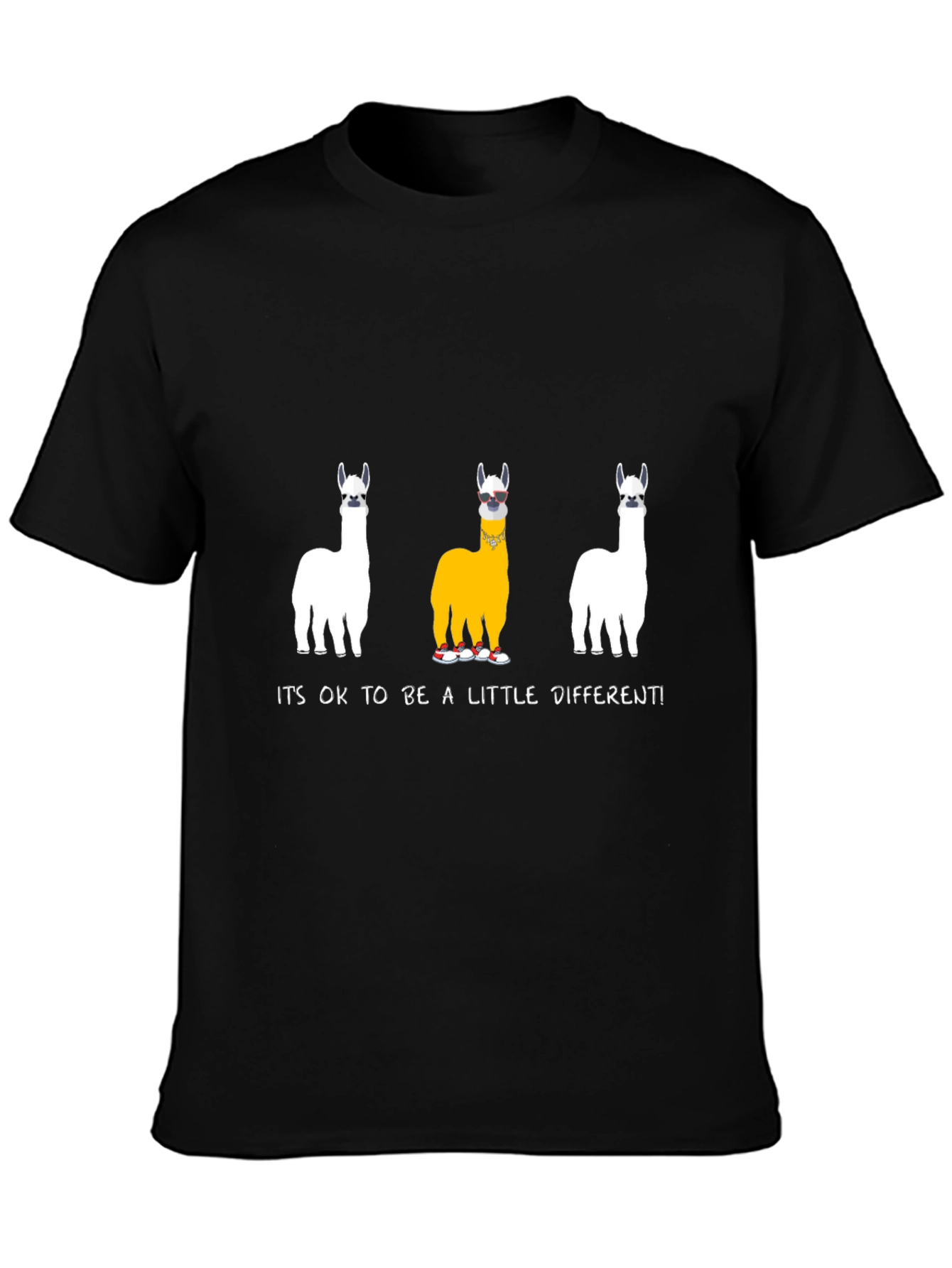 Unique Llama T-Shirt: Its OK to Be Different