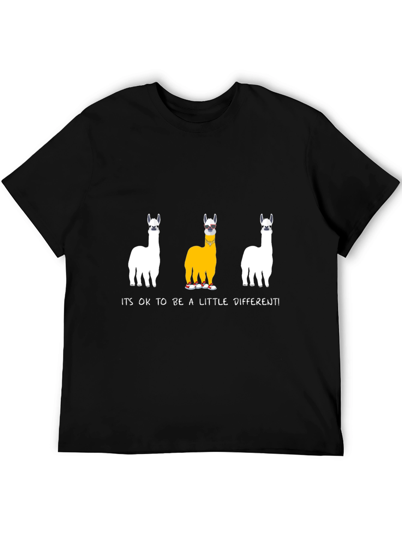 Unique Llama T-Shirt: Its OK to Be Different