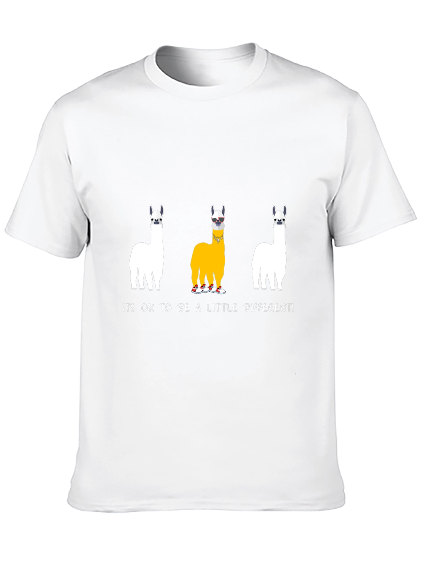 Unique Llama T-Shirt: Its OK to Be Different