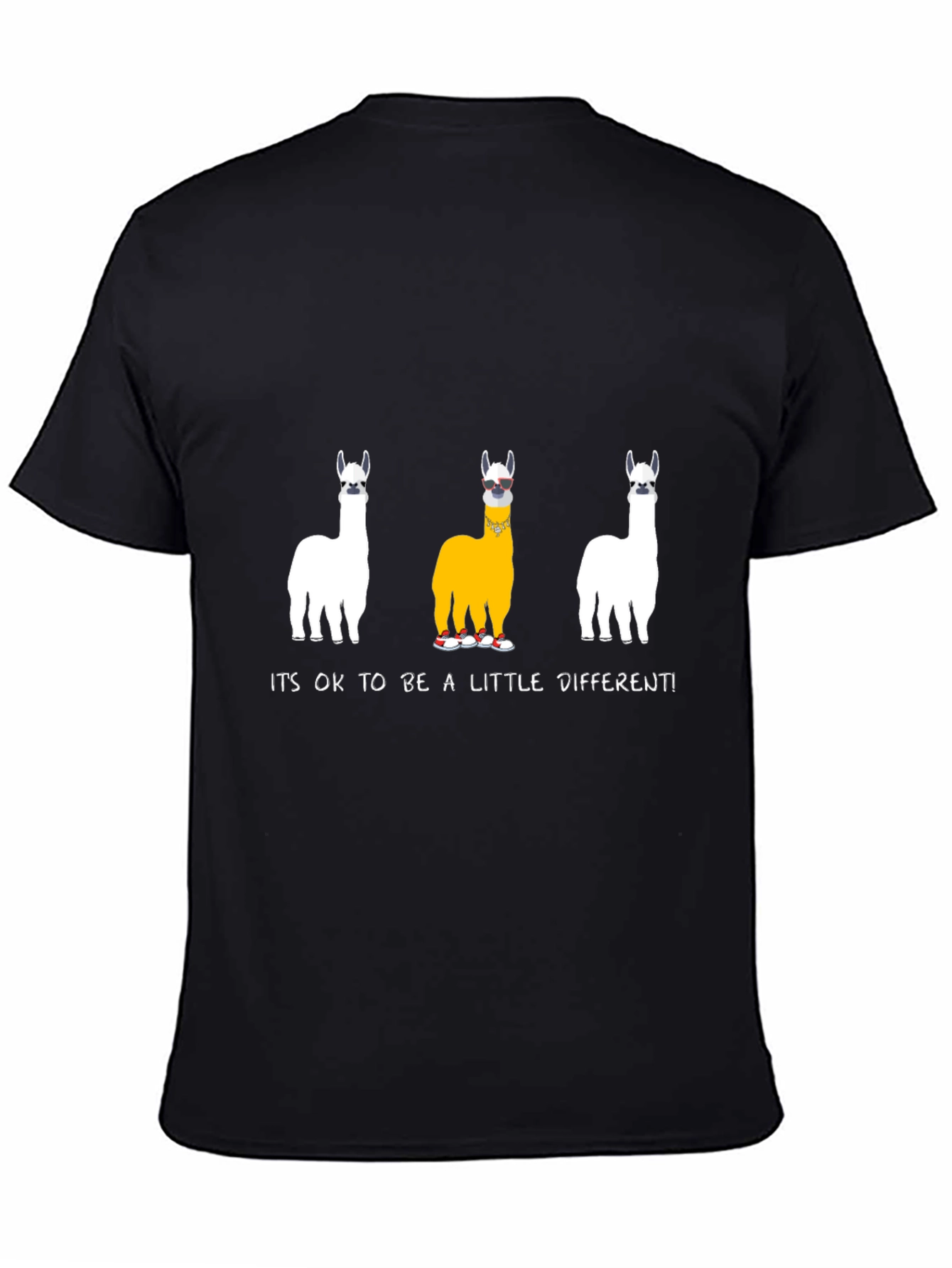 Unique Llama T-Shirt: Its OK to Be Different