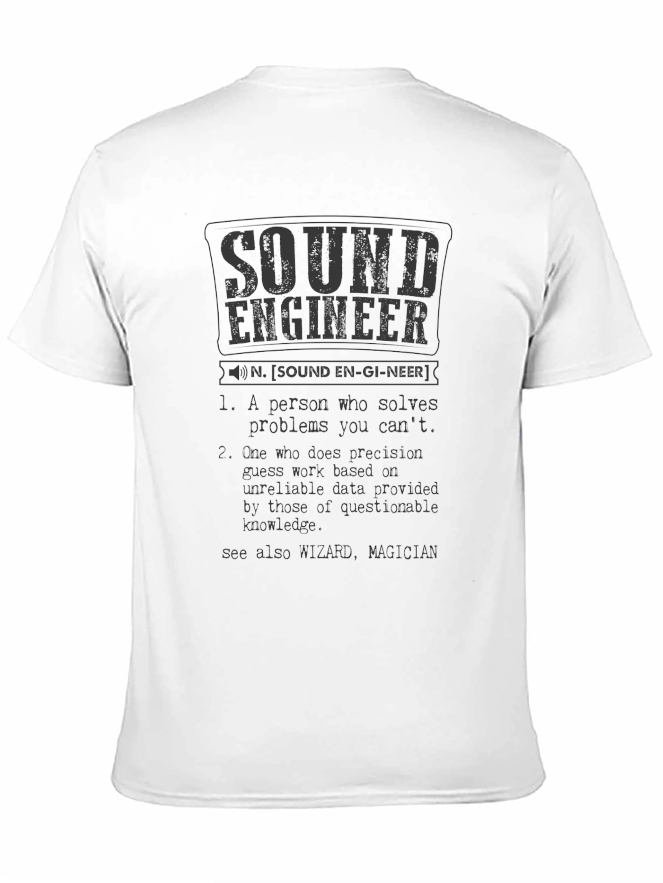Sound Engineer Definition Graphic T-Shirt
