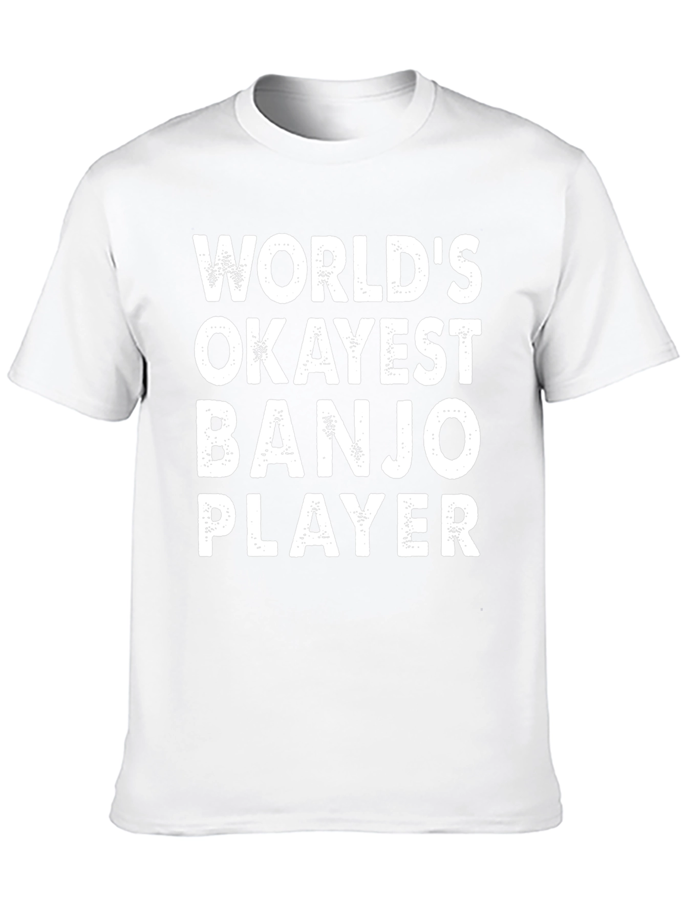 Worlds Okayest Banjo Player Black T-Shirt