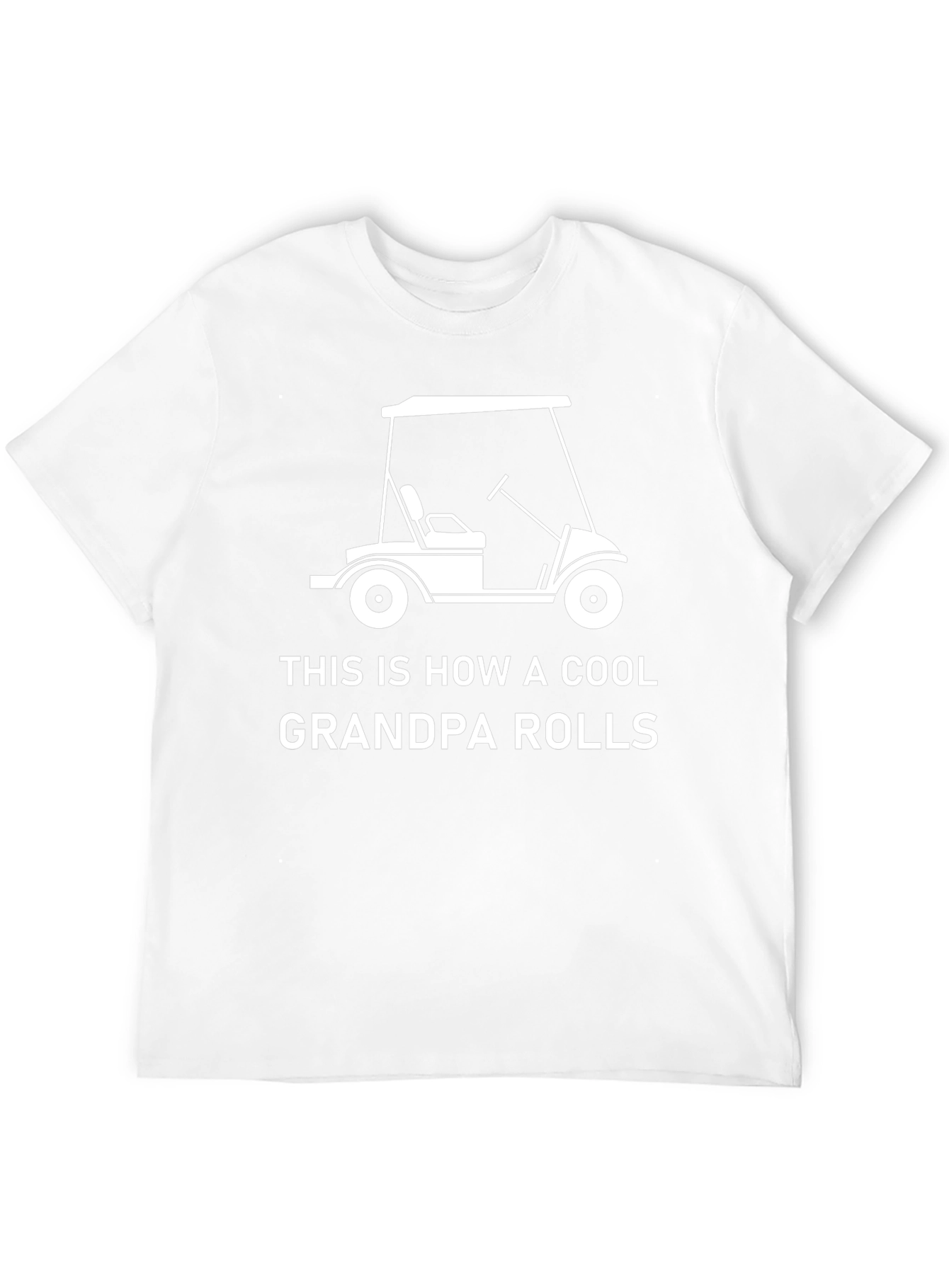Cool Grandpa Golf Cart T-Shirt - Black Cotton Tee