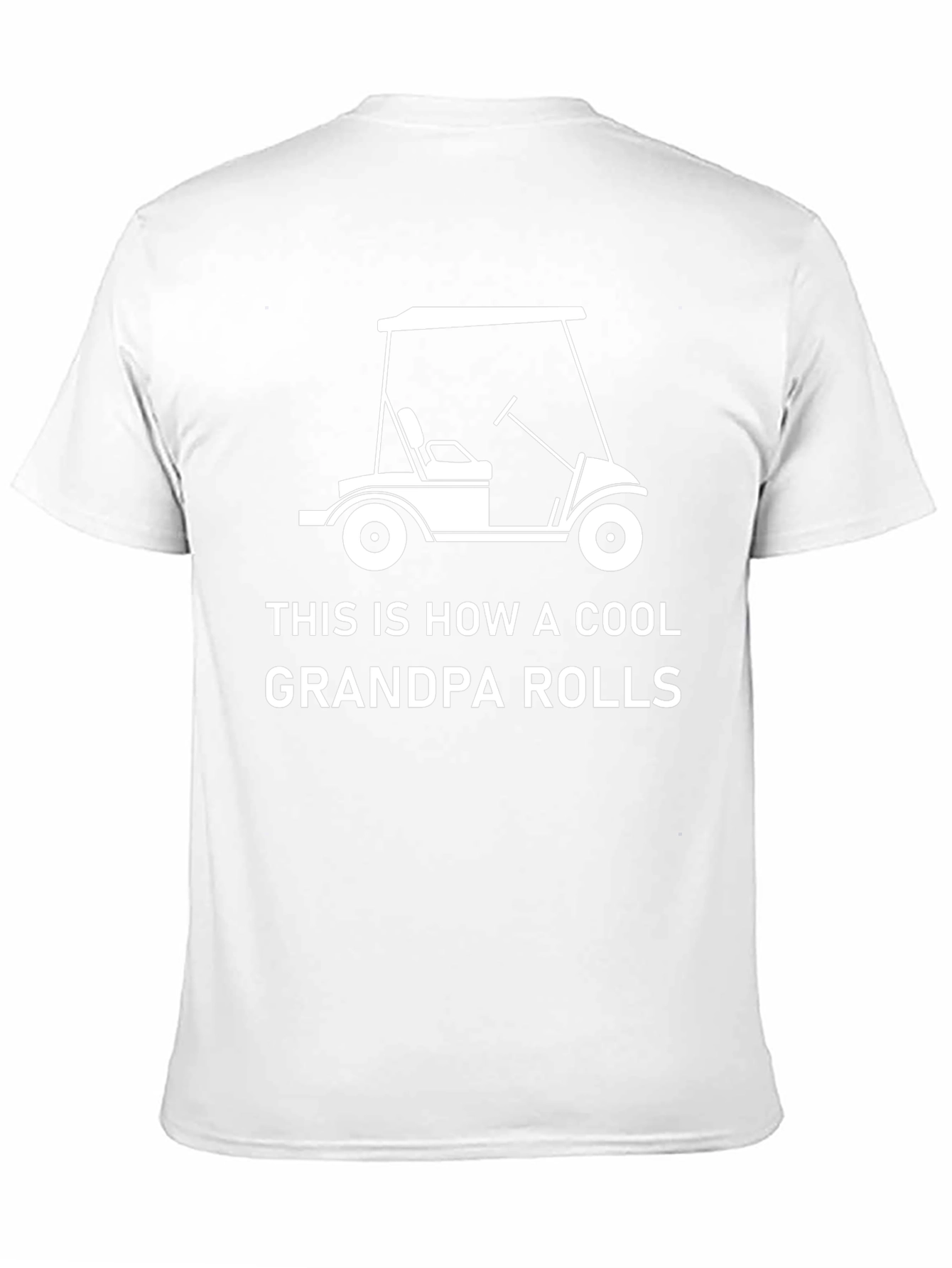 Cool Grandpa Golf Cart T-Shirt - Black Cotton Tee