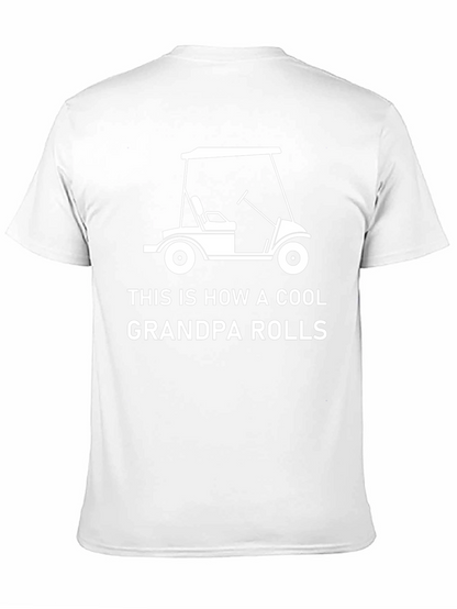 Cool Grandpa Golf Cart T-Shirt - Black Cotton Tee