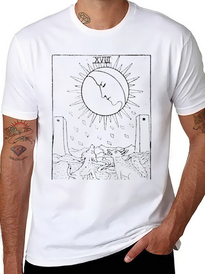 Moon Tarot Card Black T-Shirt