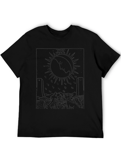 Moon Tarot Card Black T-Shirt