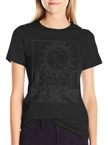 Moon Tarot Card Black T-Shirt