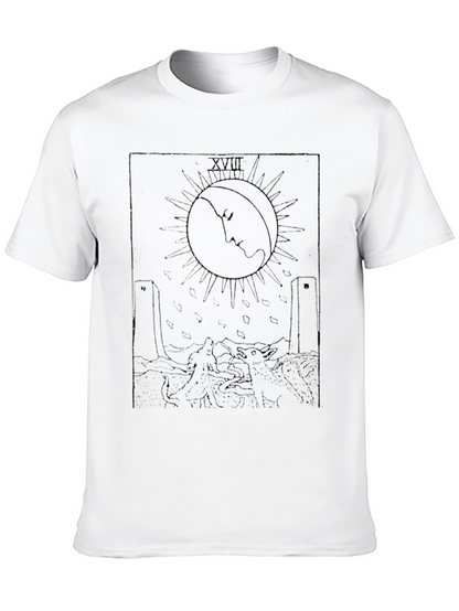 Moon Tarot Card Black T-Shirt