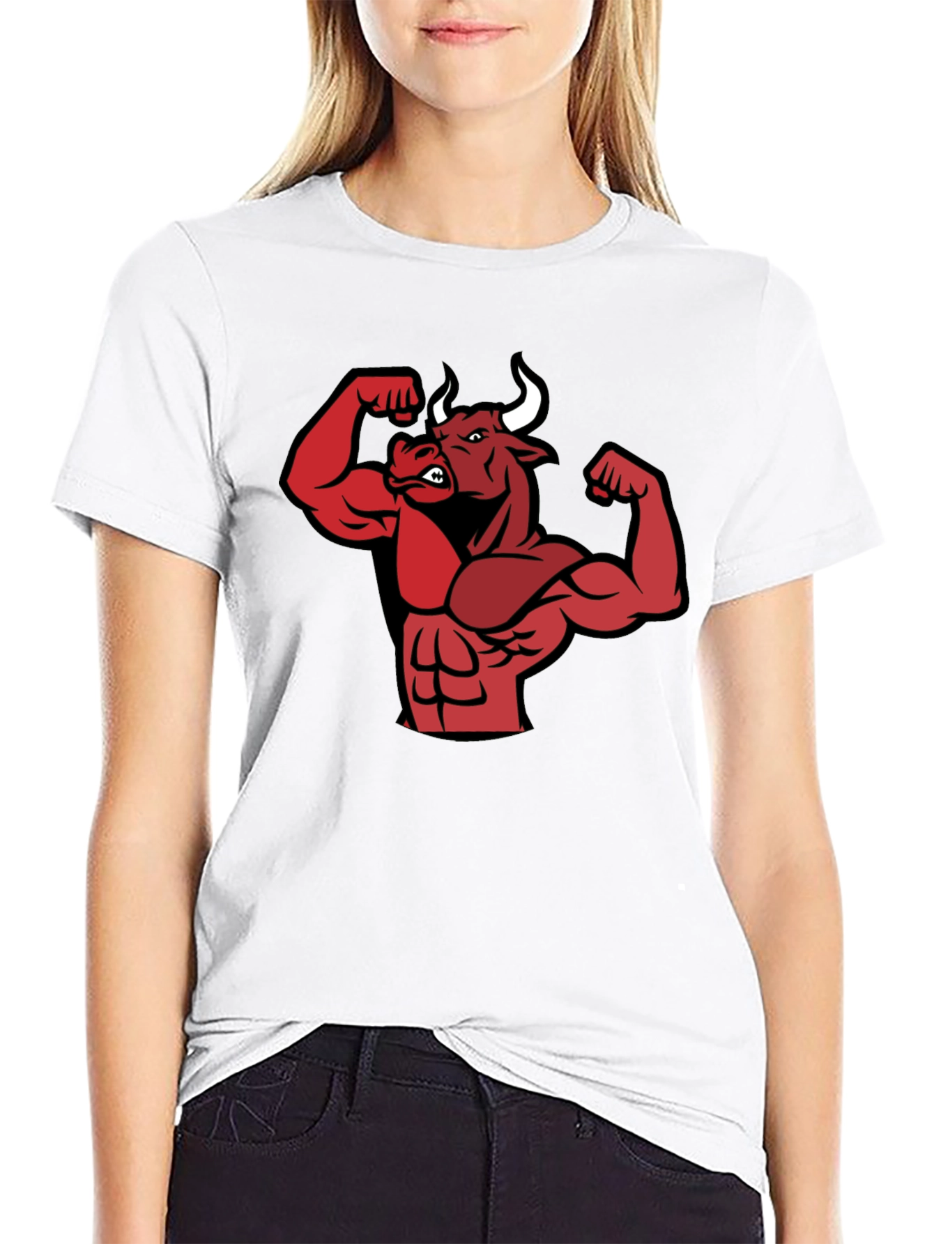 Muscle Bull Graphic Tee - Black