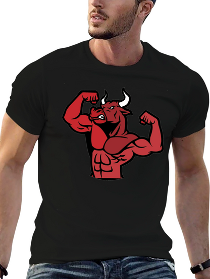 Muscle Bull Graphic Tee - Black