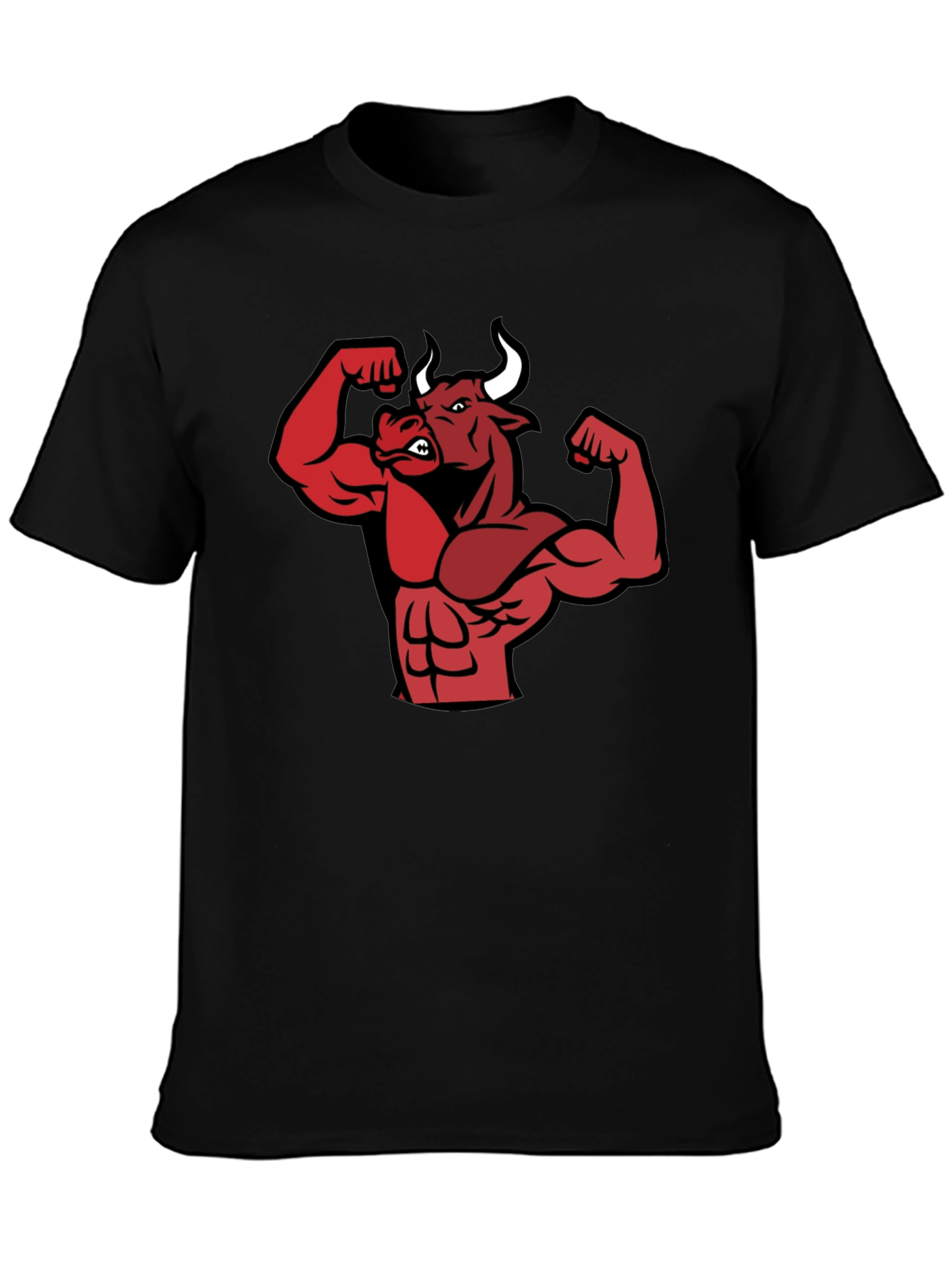 Muscle Bull Graphic Tee - Black