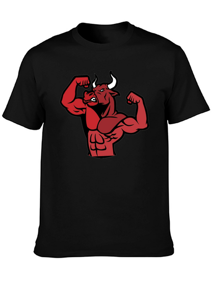 Muscle Bull Graphic Tee - Black