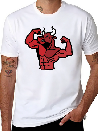 Muscle Bull Graphic Tee - Black