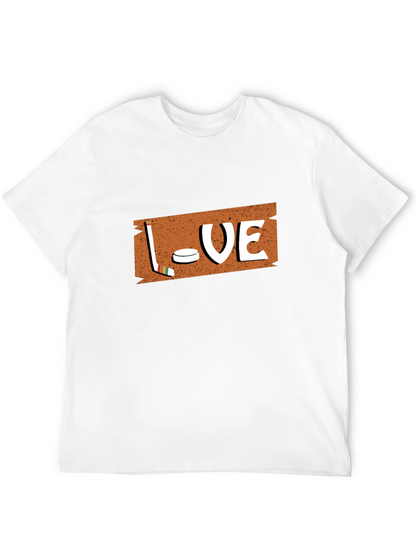 Hockey Love T-Shirt - Black Graphic Tee