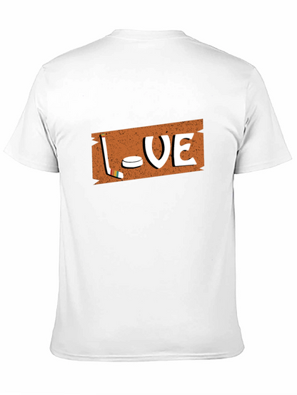 Hockey Love T-Shirt - Black Graphic Tee