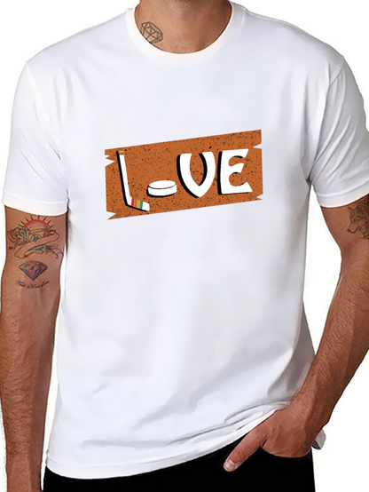 Hockey Love T-Shirt - Black Graphic Tee