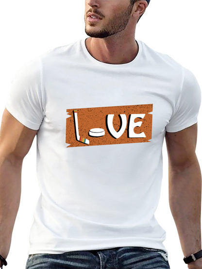 Hockey Love T-Shirt - Black Graphic Tee