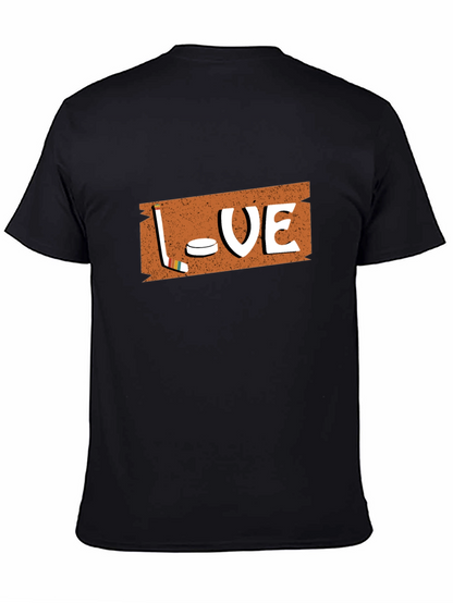 Hockey Love T-Shirt - Black Graphic Tee