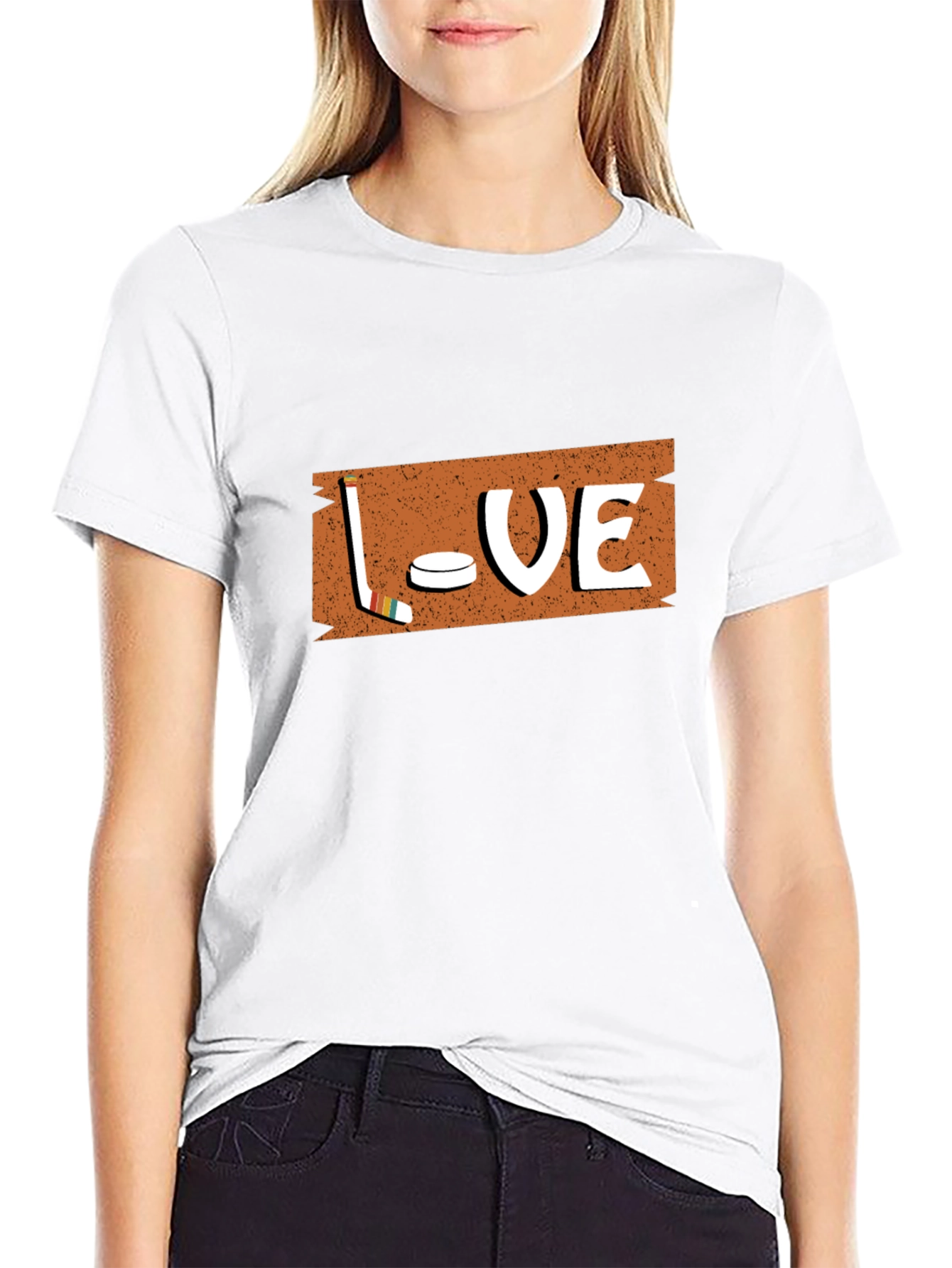 Hockey Love T-Shirt - Black Graphic Tee