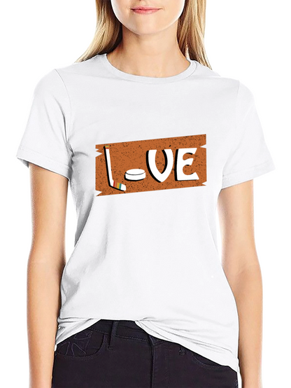 Hockey Love T-Shirt - Black Graphic Tee