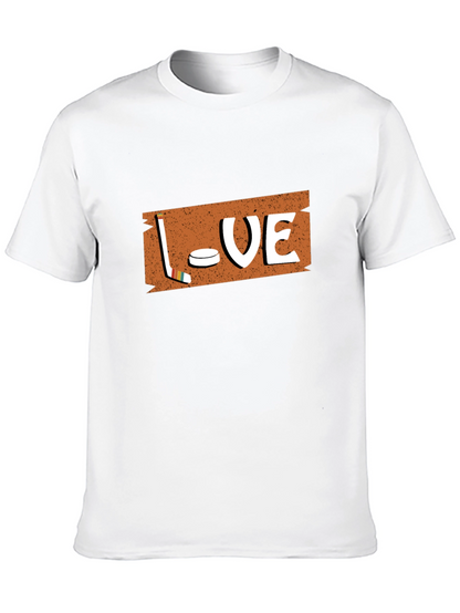 Hockey Love T-Shirt - Black Graphic Tee