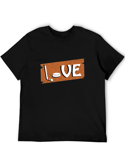Hockey Love T-Shirt - Black Graphic Tee