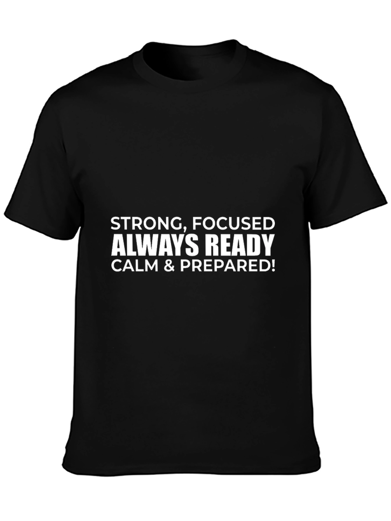 Motivational Statement Graphic Tee - Black