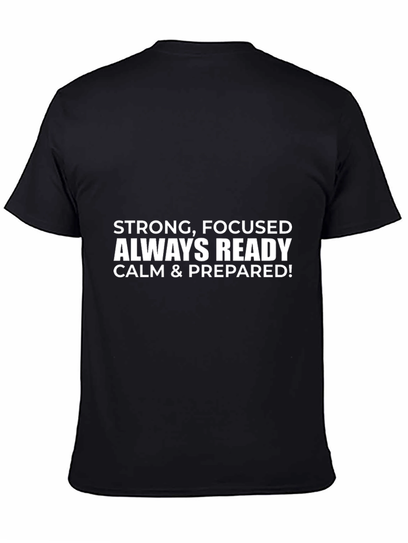 Motivational Statement Graphic Tee - Black