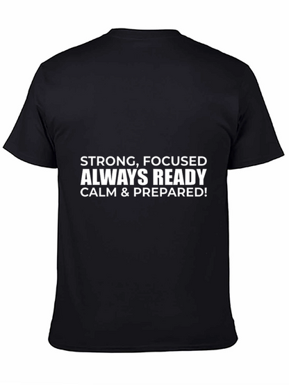 Motivational Statement Graphic Tee - Black