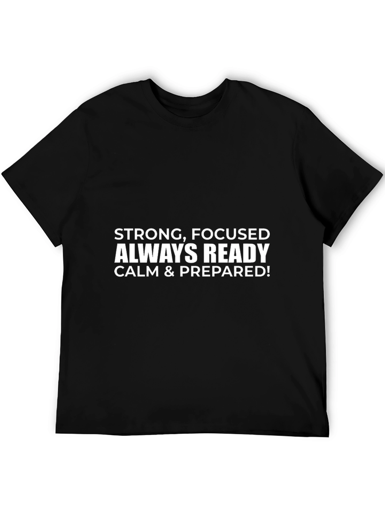 Motivational Statement Graphic Tee - Black