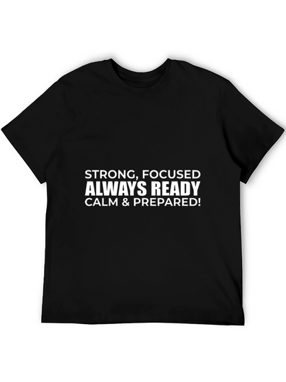 Motivational Statement Graphic Tee - Black