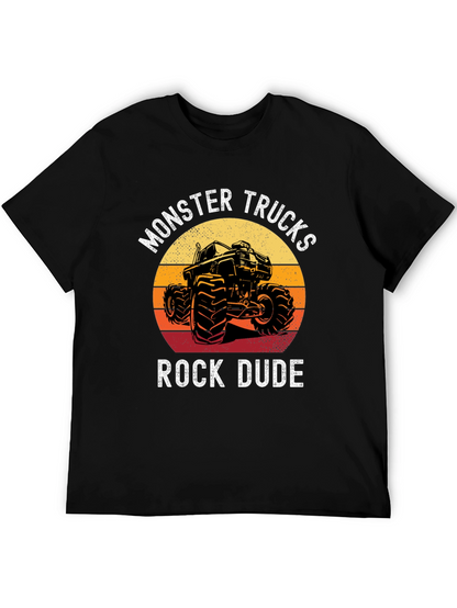 Monster Trucks Rock Dude Graphic T-Shirt