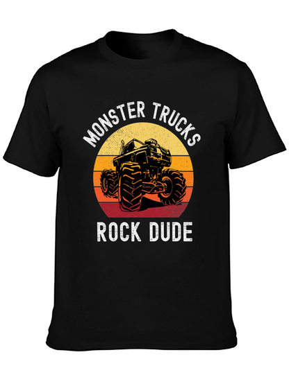 Monster Trucks Rock Dude Graphic T-Shirt