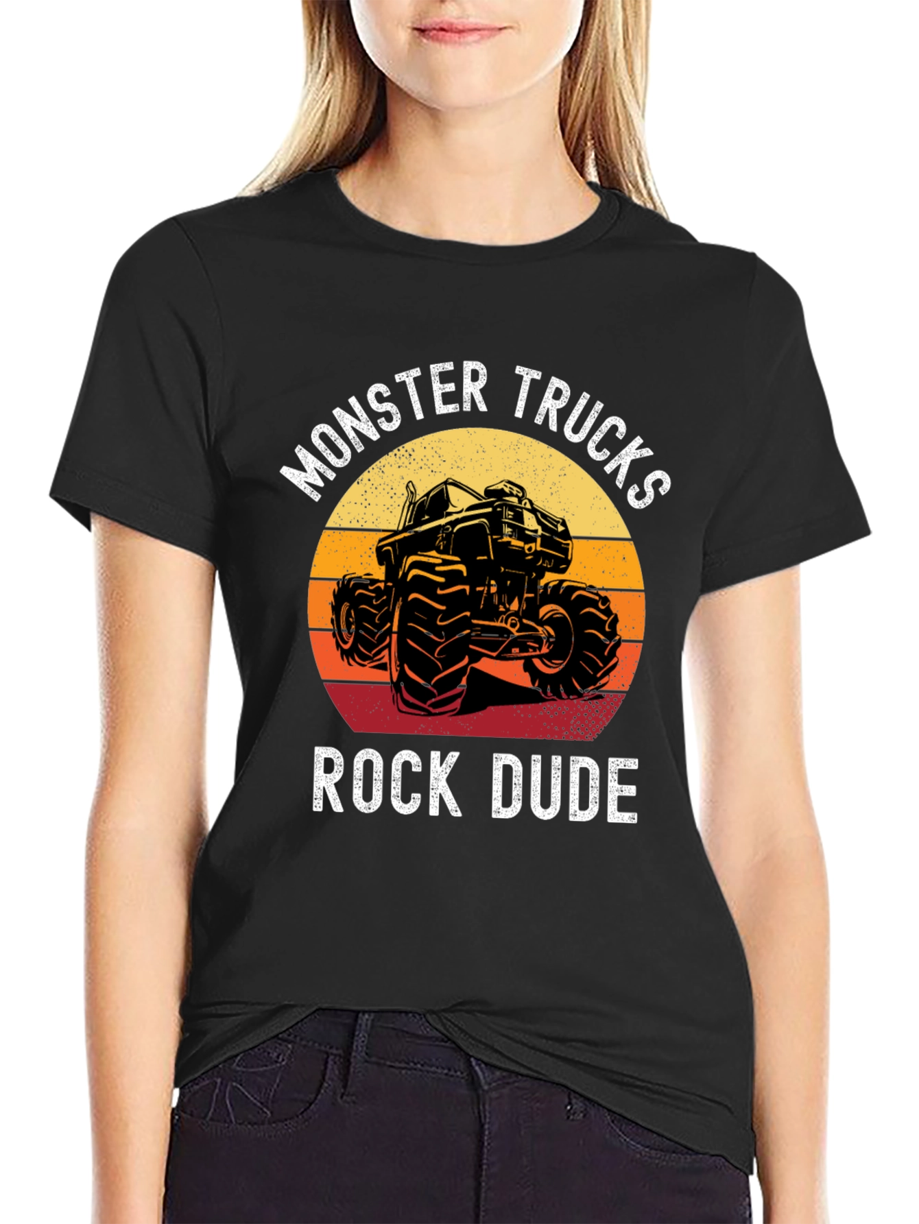 Monster Trucks Rock Dude Graphic T-Shirt